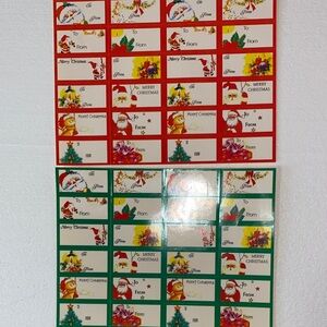 Vintage • Holiday • Gift Tags • 48 Stickers